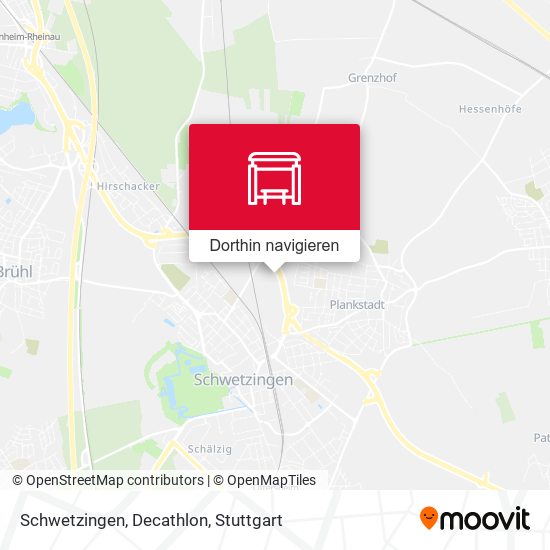 Schwetzingen, Decathlon Karte