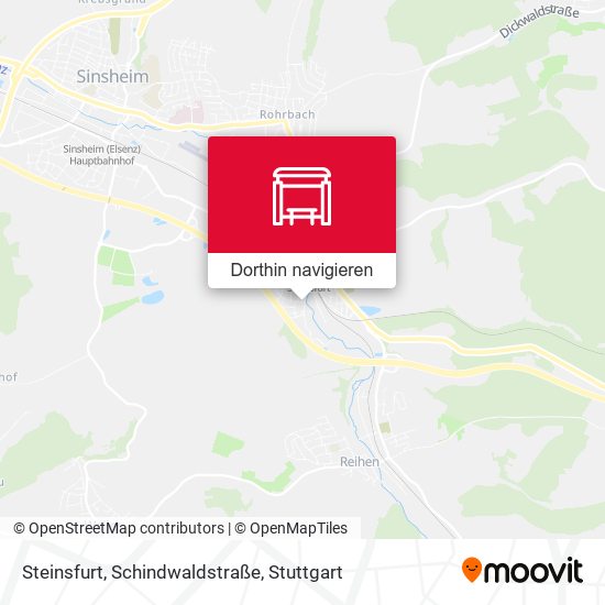 Steinsfurt, Schindwaldstraße Karte