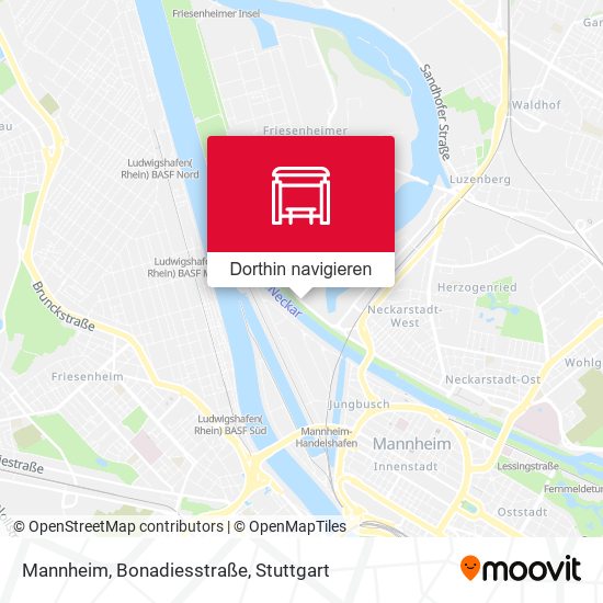 Mannheim, Bonadiesstraße Karte