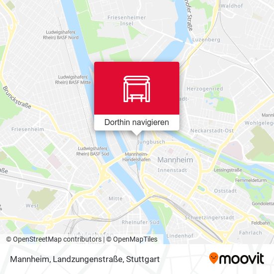 Mannheim, Landzungenstraße Karte