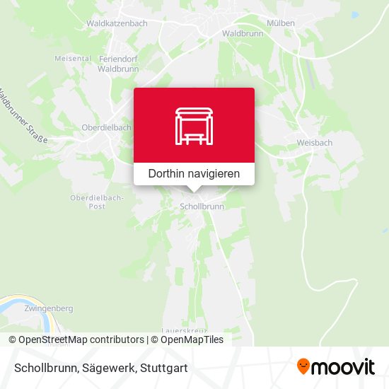 Schollbrunn, Sägewerk Karte