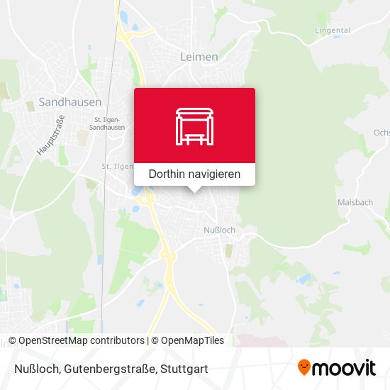Nußloch, Gutenbergstraße Karte
