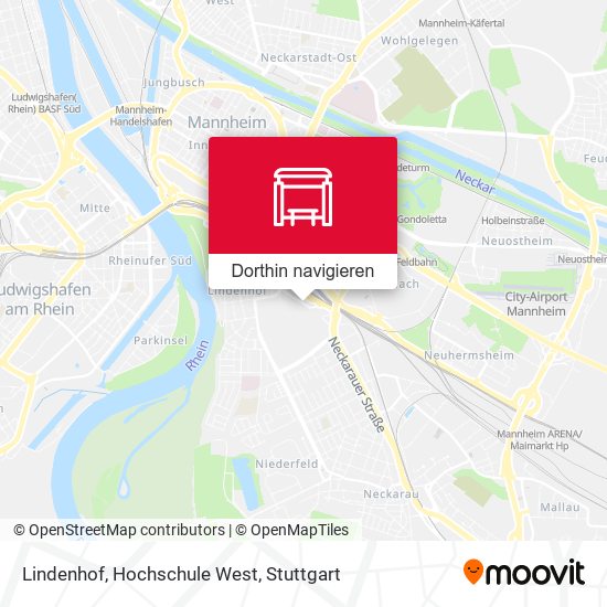 Lindenhof, Hochschule West Karte