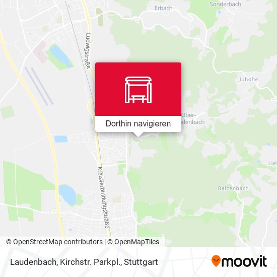 Laudenbach, Kirchstr. Parkpl. Karte