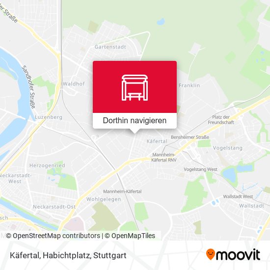Käfertal, Habichtplatz Karte