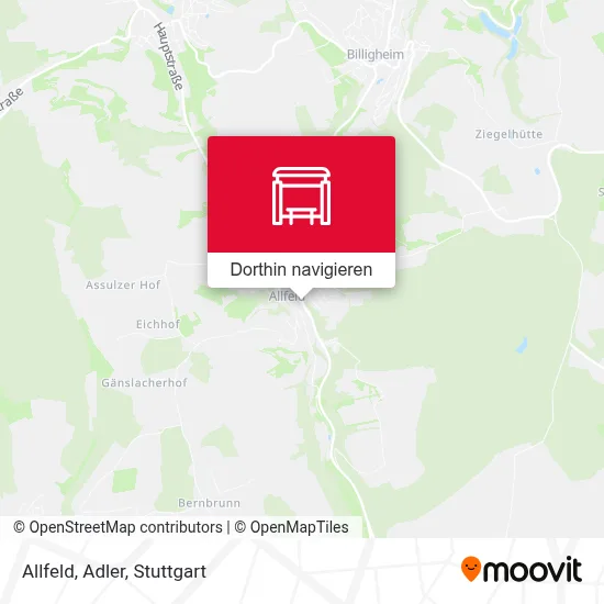 Allfeld, Adler Karte