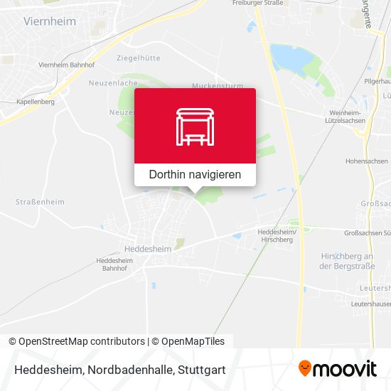 Heddesheim, Nordbadenhalle Karte