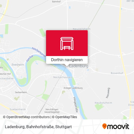 Ladenburg, Bahnhofstraße Karte