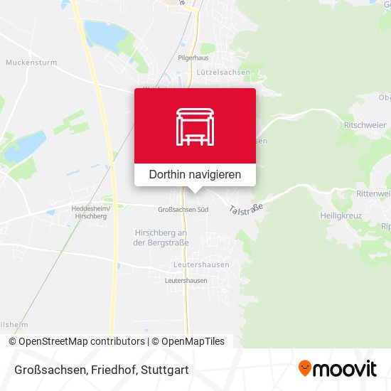 Großsachsen, Friedhof Karte