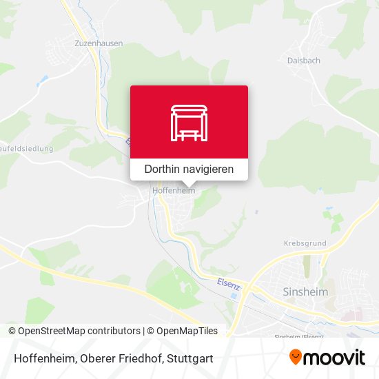 Hoffenheim, Oberer Friedhof Karte