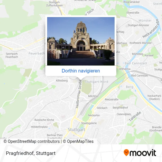 Pragfriedhof Karte