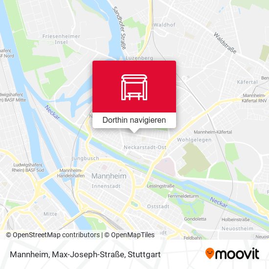 Mannheim, Max-Joseph-Straße Karte