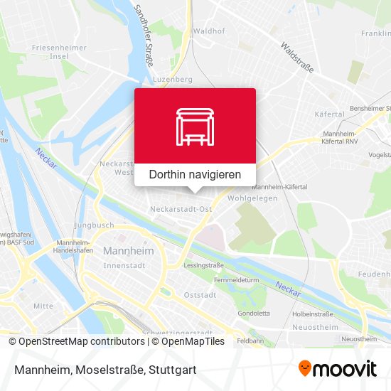 Mannheim, Moselstraße Karte