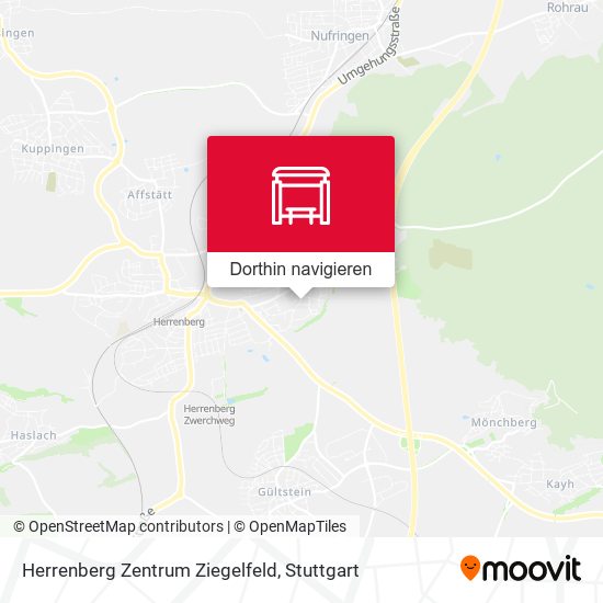 Herrenberg Zentrum Ziegelfeld Karte