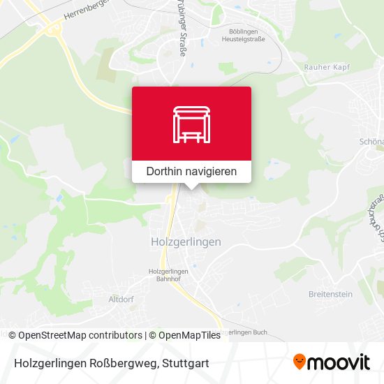 Holzgerlingen Roßbergweg Karte