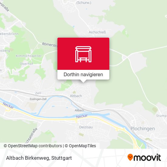 Altbach Birkenweg Karte
