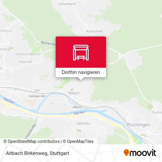 Altbach Birkenweg Karte