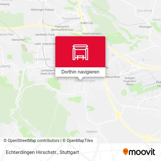 Echterdingen Hirschstr. Karte