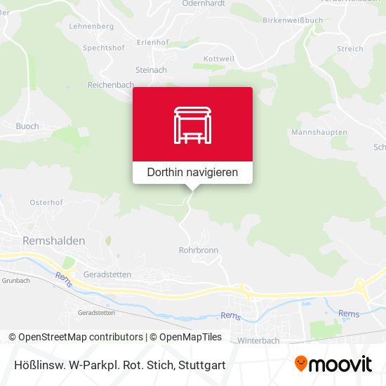 Hößlinsw. W-Parkpl. Rot. Stich Karte