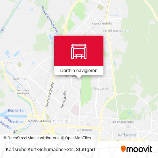 Karlsruhe Kurt-Schumacher-Str. Karte