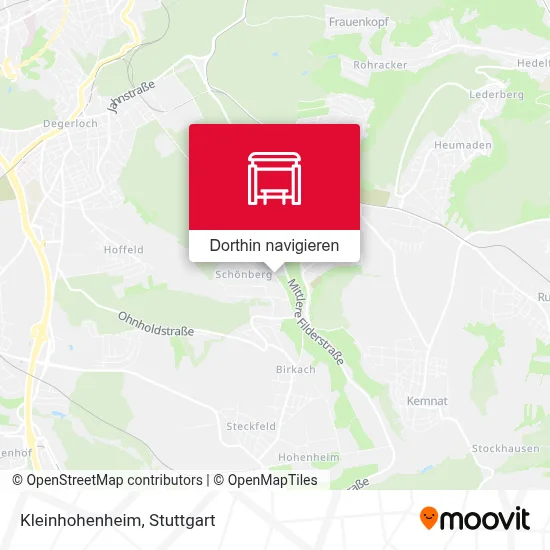 Kleinhohenheim Karte