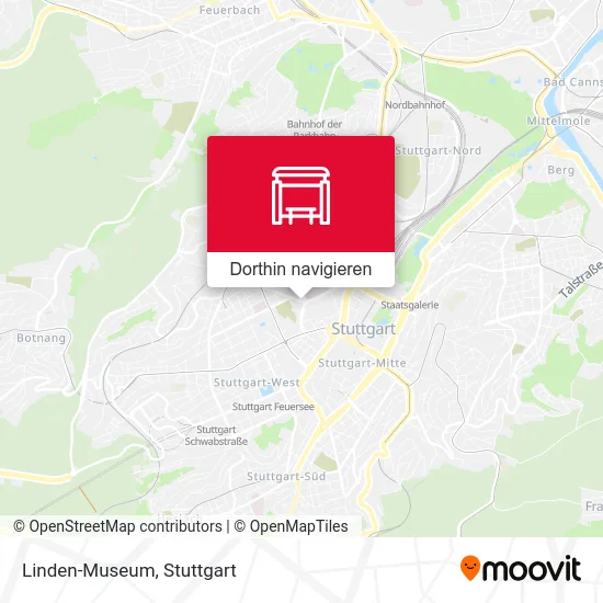 Linden-Museum Karte