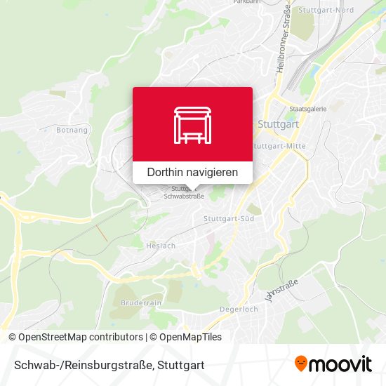 Schwab-/Reinsburgstraße Karte