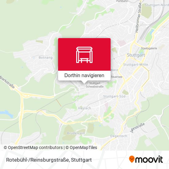 Rotebühl-/Reinsburgstraße Karte