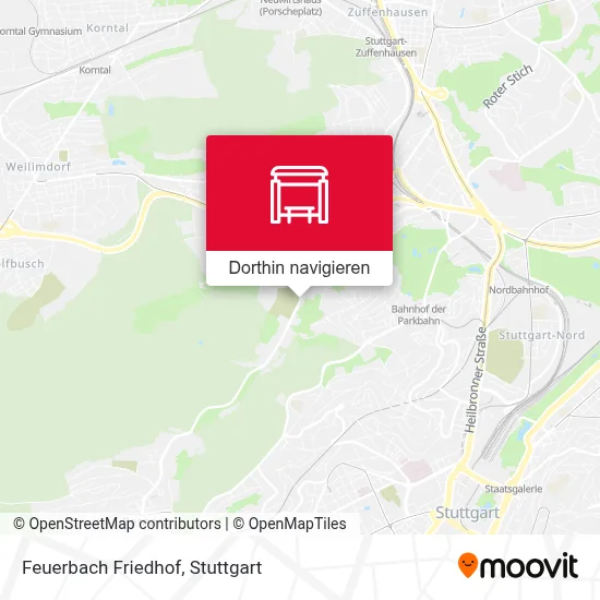 Feuerbach Friedhof Karte