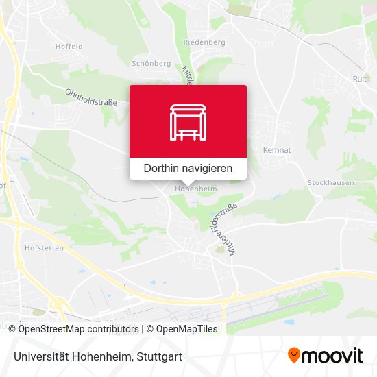 Universität Hohenheim Karte