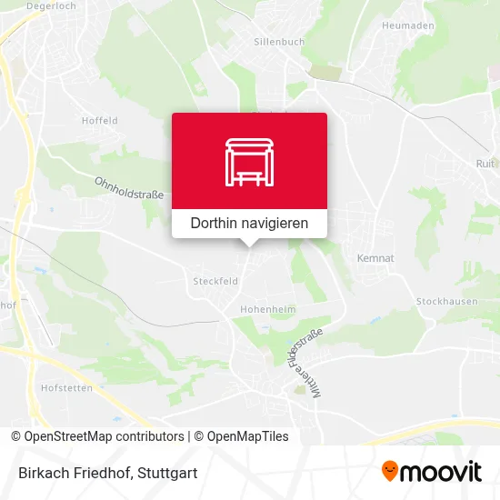 Birkach Friedhof Karte