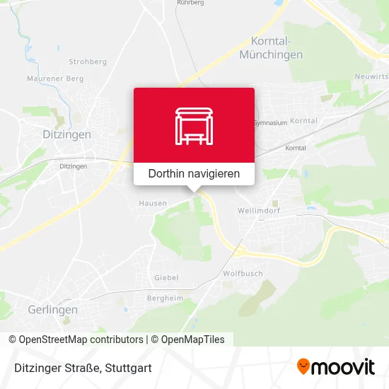 Ditzinger Straße Karte