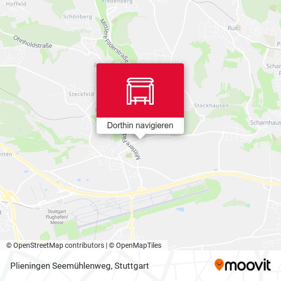 Plieningen Seemühlenweg Karte