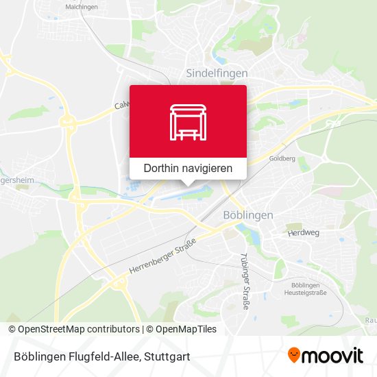 Böblingen Flugfeld-Allee Karte