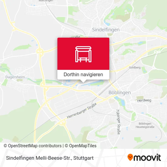 Sindelfingen Melli-Beese-Str. Karte