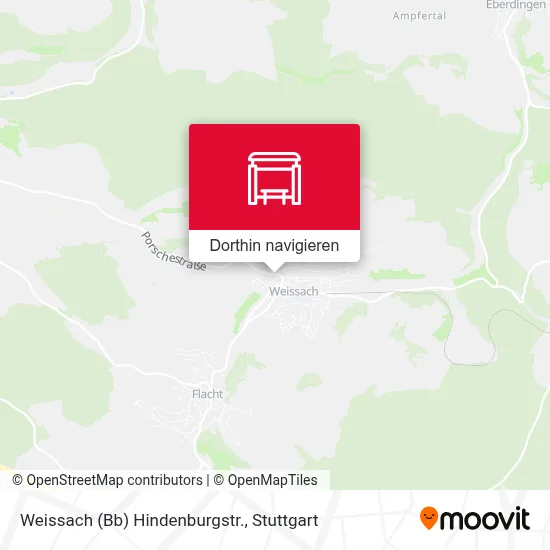 Weissach (Bb) Hindenburgstr. Karte
