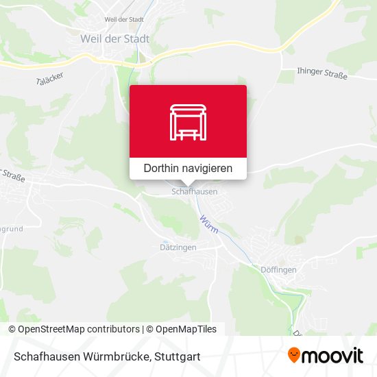Schafhausen Würmbrücke Karte