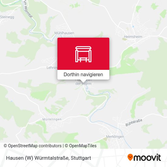 Hausen (W) Würmtalstraße Karte