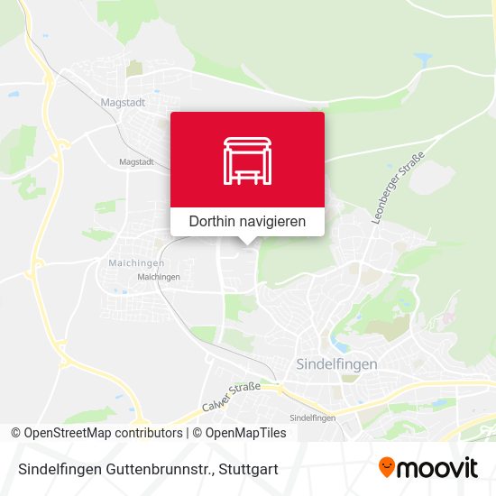 Sindelfingen Guttenbrunnstr. Karte