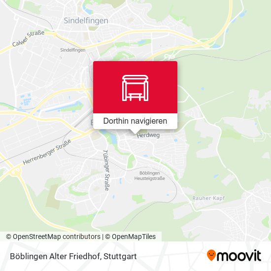 Böblingen Alter Friedhof Karte