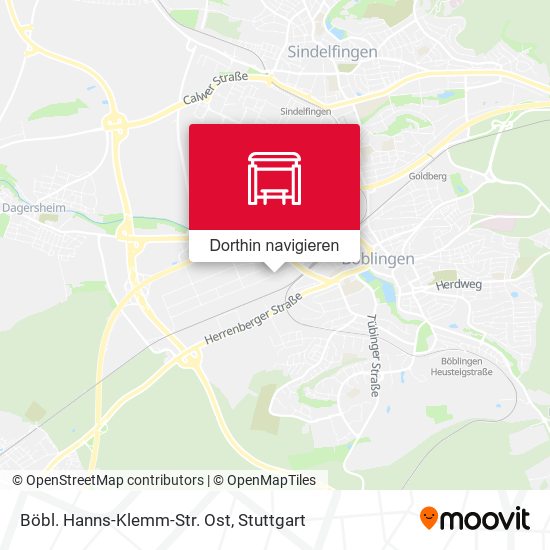 Böbl. Hanns-Klemm-Str. Ost Karte