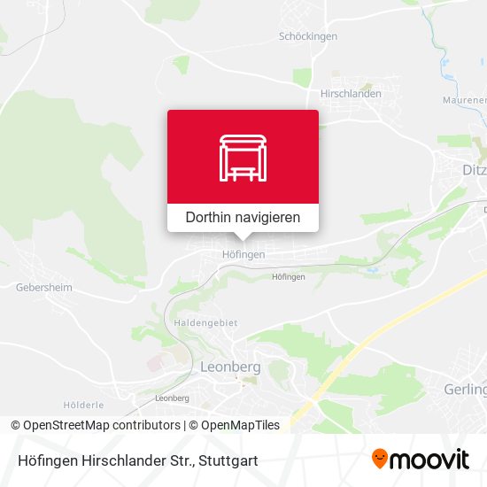 Höfingen Hirschlander Str. Karte