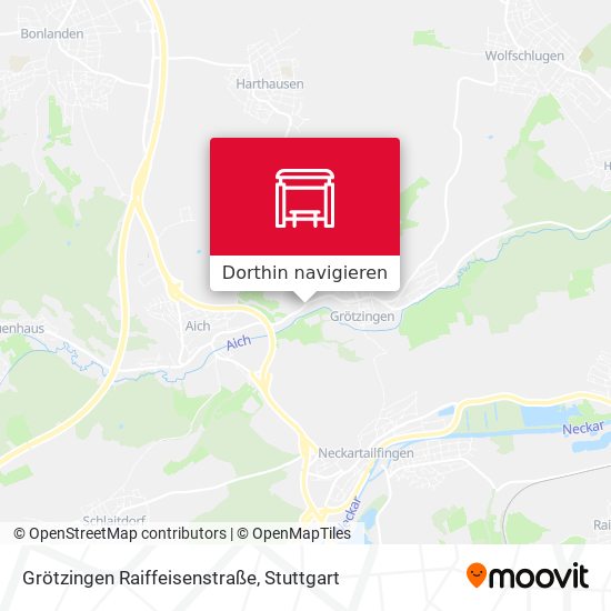Grötzingen Raiffeisenstraße Karte