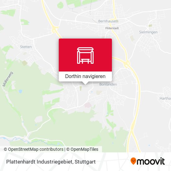 Plattenhardt Industriegebiet Karte