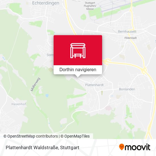 Plattenhardt Waldstraße Karte
