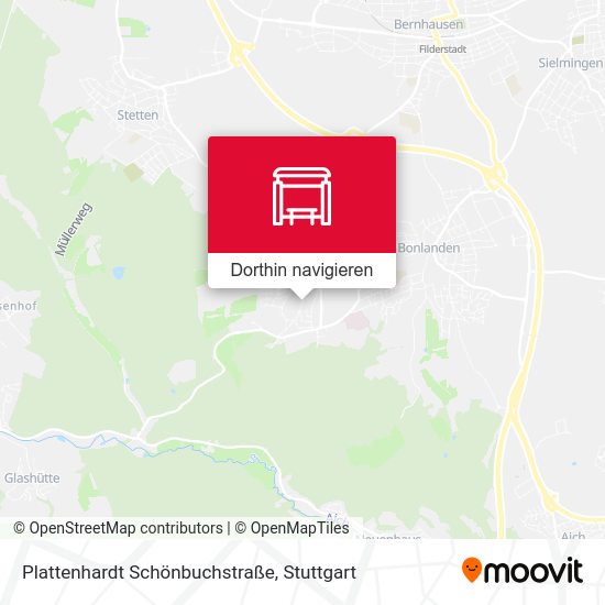 Plattenhardt Schönbuchstraße Karte