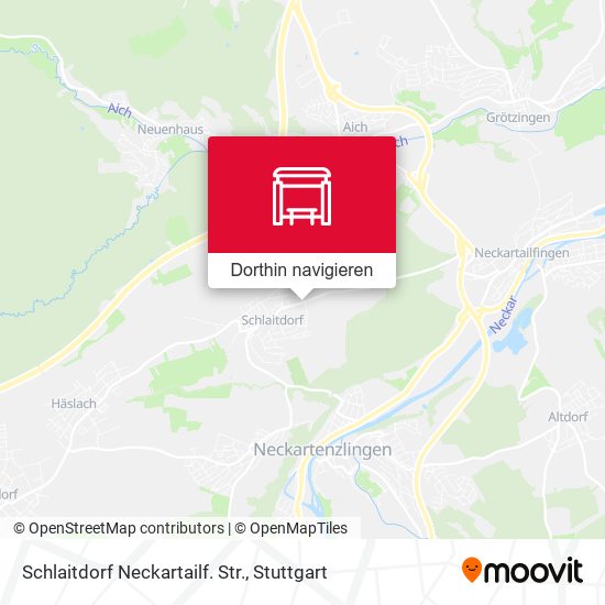 Schlaitdorf Neckartailf. Str. Karte