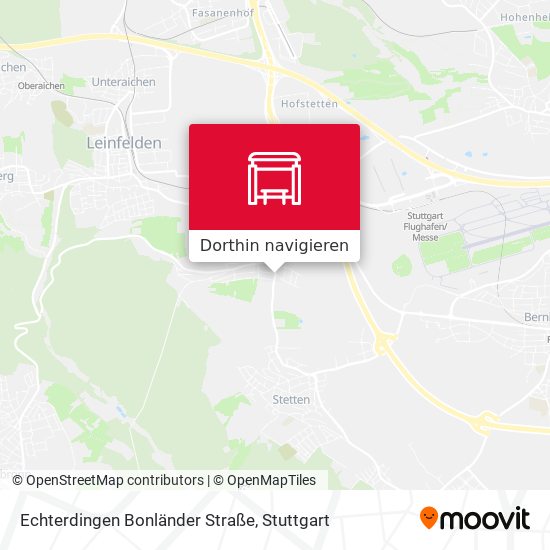 Echterdingen Bonländer Straße Karte