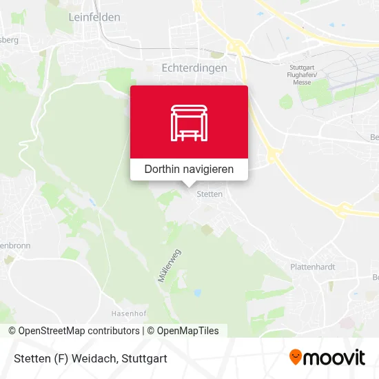 Stetten (F) Weidach Karte