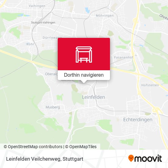 Leinfelden Veilchenweg Karte